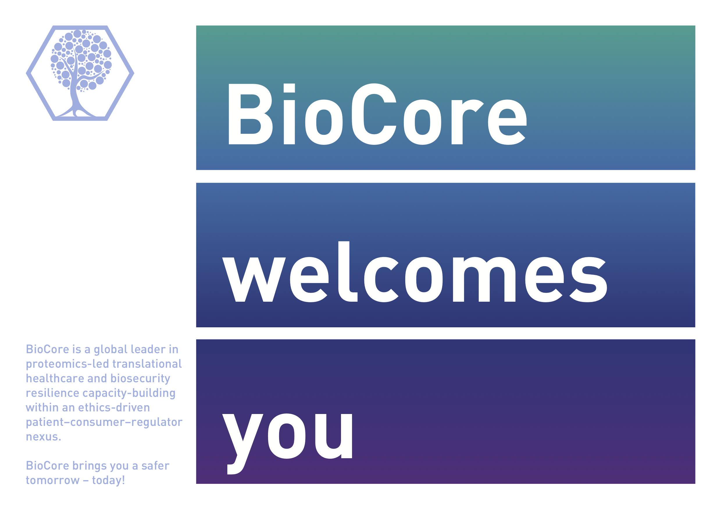 Biocore welcome advert